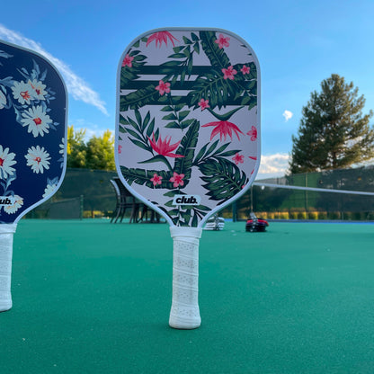 green floral pickleball paddle from club pickleball co 